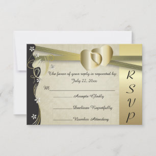 Mariage chic vintage de coeur d'or - RSVP