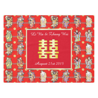 mariage chinois bonne chance nappe