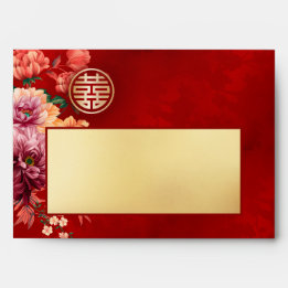 Mariage chinois Peony Gold Rouge