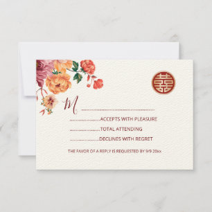 Mariage chinois Peony Red RSVP