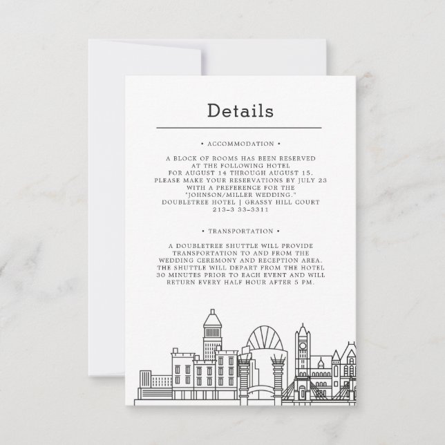Mariage Cincinnati | Invitation Détails (Devant)
