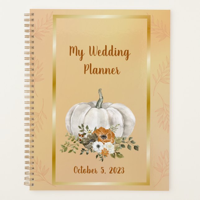 Mariage Citrouille blanc automne (Devant)