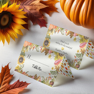 Mariage Citrouille de l'érable d'automne Numéro de