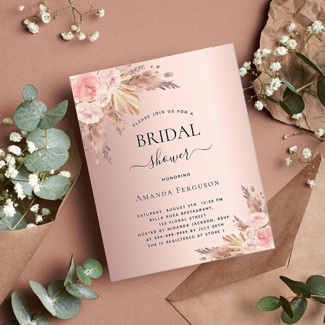 Mariage civil boho herbe de pampas rose gold bon m (Créateur téléchargé)