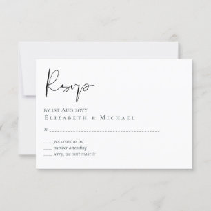 Mariage classique de budget Scipt RSVP