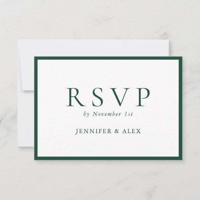 Mariage Classique Élégant Traditionnel  Rsvp (Devant)