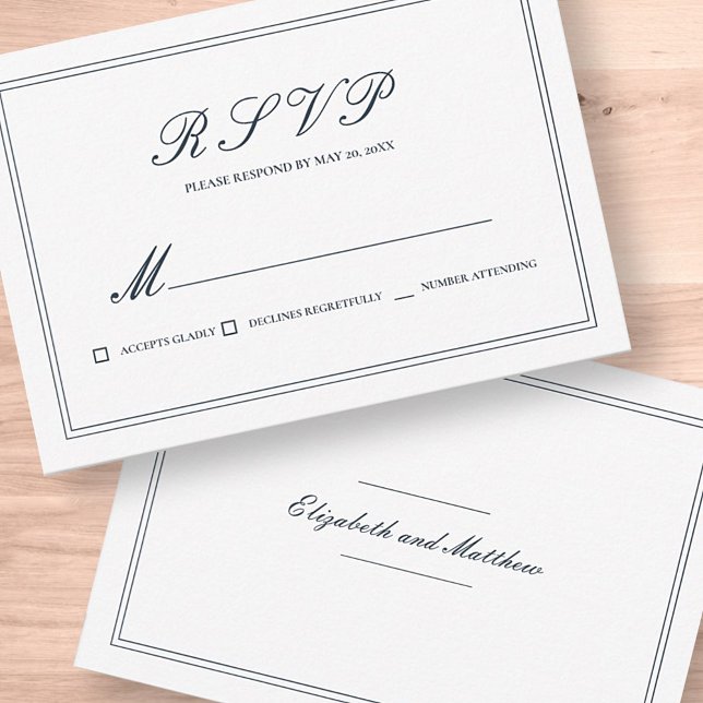 Mariage classique et simple élégant RSVP (Créateur téléchargé)