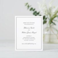 Mariage Classique Noir et Blanc Budget Date d'Évén