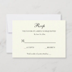 Mariage classique vintage et élégant RSVP
