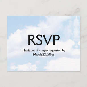 Mariage cloud RSVP avec menu