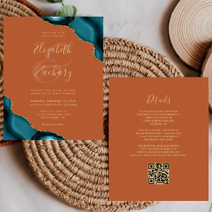 Mariage Code QR Coins Agate Teal Budget