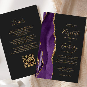 Mariage Code QR Foncé Agate Violet Budget