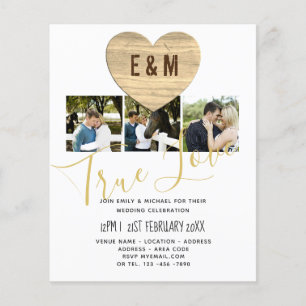 Mariage Coeur Amour Collage Photo Rustique Monogra