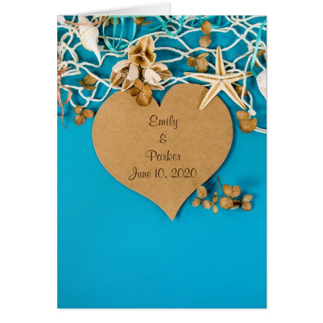 mariage coeur et étoile de mer (Devant)