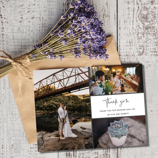 Mariage Collage Multi Photo Merci (Thank You Multi Photo Collage Wedding)