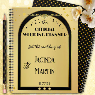 Mariage Confetti Noir Art Déco