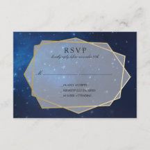 Mariage Constellation Bleue de minuit RSVP