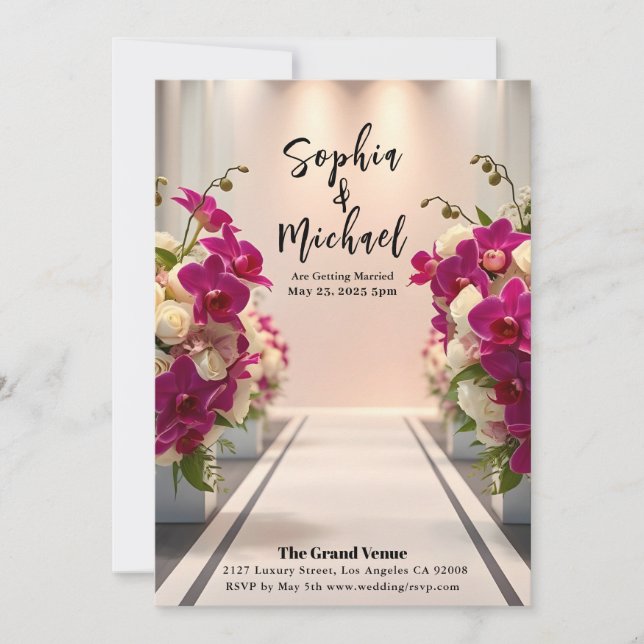 Mariage Contexte Magazine Couverture Invitation (Devant)