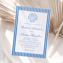 Mariage Coquillages Rayures Côtières