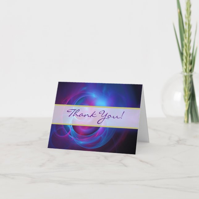 Mariage Cosmique Bleu Violet et Rose Merci (Devant)