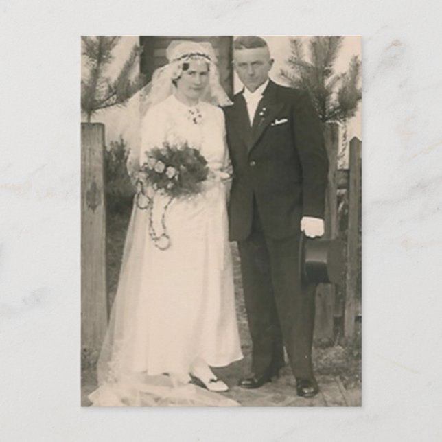 mariage couple faux arrière - plan carte postale (Devant)