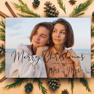Mariage couple LGBT Minimaliste Mme & Mme Noël