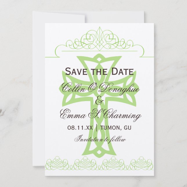 Mariage croisé Enregistrer les cartes de dates (Devant)