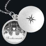 Mariage Damask Bridesmaid Keepsaké collier<br><div class="desc">Colliers de conservation Choisissez soit Silver Plated Gold Finish ou Sterling Silver Unique Personnalisé! st Christmas Cadeau Mariage Keepsaké Wedding Party Colliers - pour changer la couleur arrière - plan - cliquez sur personnaliser - cliquez sur modifier - choisissez l'outil dernier dans le menu déroulant et choisissez l'une des couleurs...</div>