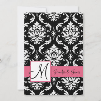 Mariage Damask Monogram Invitations Honeysuckie