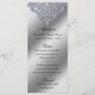 Mariage damassé Cartes de menu Sparkle Xmas