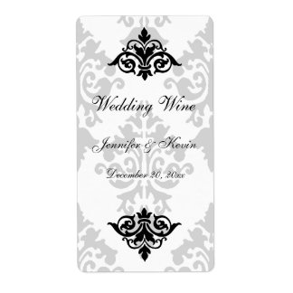 Mariage damassé Wine Étiquette