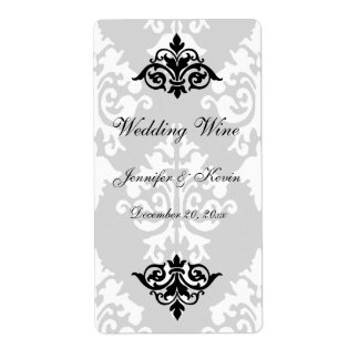 Mariage damassé Wine Étiquette