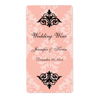 Mariage damassé Wine Étiquette