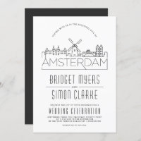 Mariage d'Amsterdam | Invitation Skyline