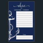 Mariage d'Ancres nautiques Conseiller Marine<br><div class="desc">Permettez à vos invités de remplir des fiches de conseils pour vous donner de la sagesse dans votre mariage.</div>
