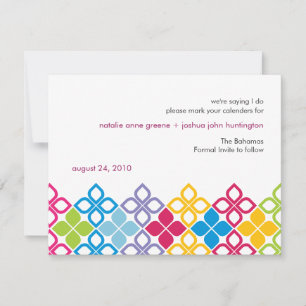 Mariage dans les Caraïbes Enregistrer la carte de 