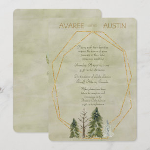 Mariage dans les pins Vert et Or