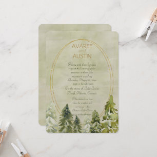 Mariage dans les pins Vert et Or