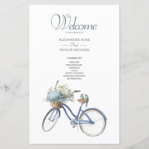 Mariage d'aquarelle à bicyclette de Bohême