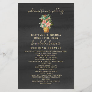 Mariage d'aquarelle ananas