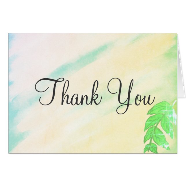 Mariage d'aquarelle de feuille tropicale (Devant horizontal)