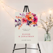 Mariage d'aquarelle orange rose vif