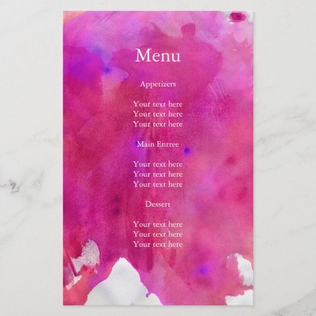 Mariage d'aquarelle rose (Devant)