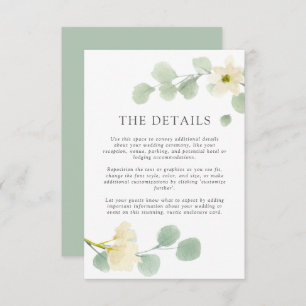 Mariage d'aquarelle simple Carte Détails