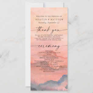 Mariage d'aquarelle Sunset Mountain Rustic