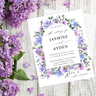 Mariage d'arche fleurie peri et violet budget