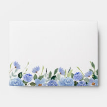 Mariage d'arche florale d'aquarelle bleue