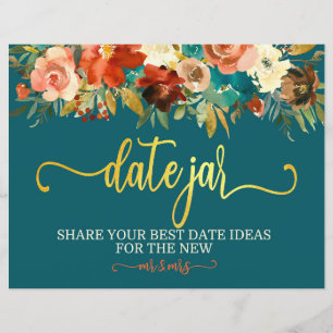 Mariage Date Jar Signal - Mariage Turquoise et ora