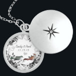 Mariage Date Oiseaux Vintages Anniversaire Collier<br><div class="desc">Colliers de conservation Choisissez soit Plat Argent,  soit Argent Argent Sterling</div>