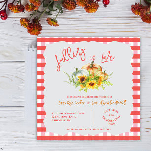 Mariage d'automne aux citrouilles et tournesols